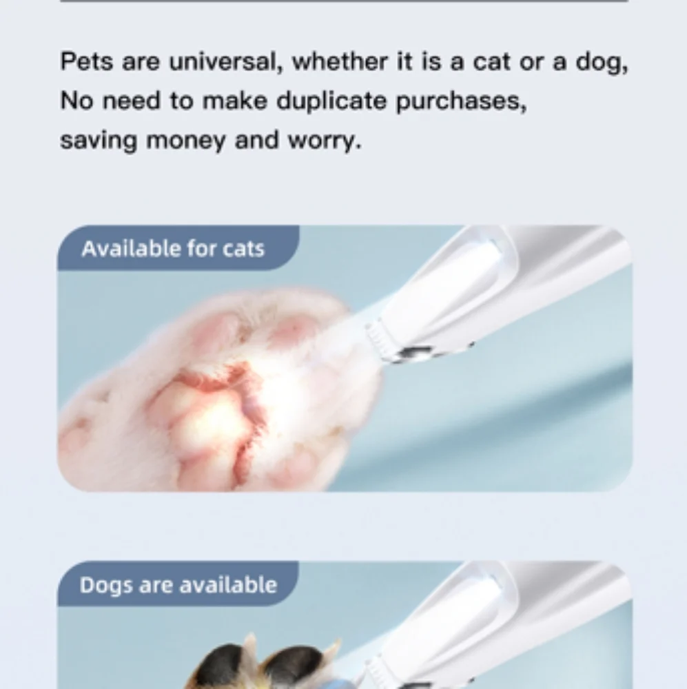 Pet foot trimmer pink and white